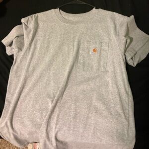 grey mens carhartt t-shirt with pocket